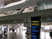 Outside the modern Terminal 3