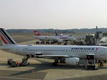 At Malpensa, my SWISS plane was waiting in the background 