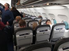 Economy class on the Munich to Dusseldorf flight 