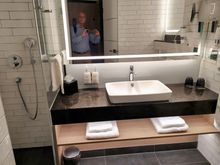 And this was the bathroom, with an accidental selfie 