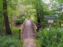 A footbridge across the Ilmenau river