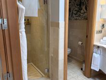 Shower and toilet