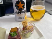 Appetizer (didn't have to request). Far better beverage menu that Polaris, also.