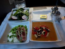 soup was ok the butternut squash that I had in jan from MIA-LAX was much better.