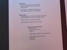 2nd serving prior to landing