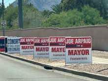 What is particularly annoying is that the signs are in Scottsdale. He’s not running here.