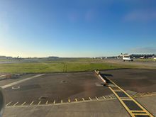 Long line of departures. 