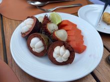 Mangosteens weren't on the open buffet but our server brought them around.