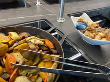 From the buffet:  hot items 