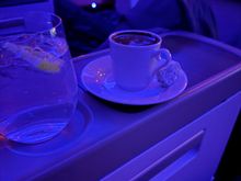 Mid flight Turkish coffee service