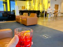 This lounge has a staffed bar, which also offers some classic cocktails, so I had myself a Negroni.
