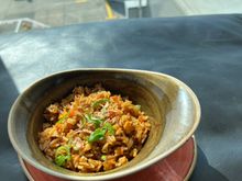 Dining room was full so eat near window