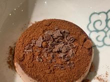 Milo dinosaur (a local hawker chocolate malt drink) panna cotta. Nice texture but nothing too special. 