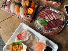 Very cheap sushi at the local fish market