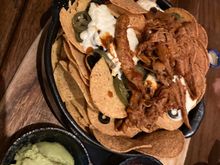 Loaded nachos with jalapenos