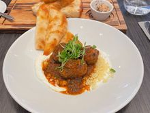 Middle eastern meatball; Abit over salted, but smell and spices were delicious.