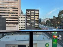 Balcony view with the famous Melbourne BP Station