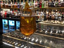 Champagne Cocktail at Bar