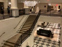Grand staircase connecting lobbylevel to the events area