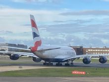 Taxiing for takeoff & seeing a big bird!