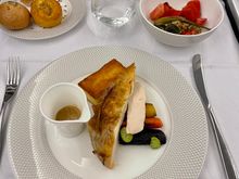 Herb stuffed roasted chicken crown - was a little dry and the portion of sauce was on the small side (but tasted good), and the potatoes were surprisingly crispy for being re-heated. 