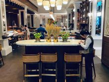 Bar area in the morning