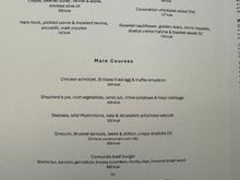 Some minor changes to the menu and wine list from those in post 25. The Mullineux was very good as was the Tablas Creek which I had previously enjoyed onboard in F last year
