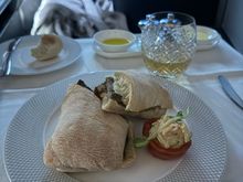 Steak sandwhich; really good; had caramelized union and wasn’t too fatty/greasy. 