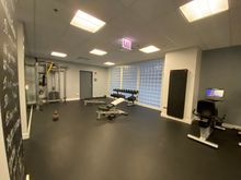 Fitness center weight area.