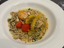 Braised halibut; perfectly excecuted; would get abain