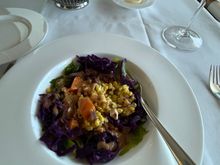 Light meal of winter wheat and veggies.