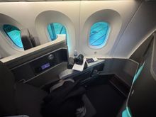 My seat for the next 10 hours….yep, the dreaded Zodiacs….but I had to do work on the entire flight; so hopefully I didn’t bother my seat mate much.