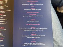 Long haul menu 