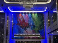 Art in the very busy reception bar