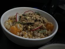Farro Salad w/Butternut Squash, Pistachios & Parmigiano.