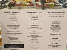 Breakfast menu