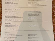 Brassica Dinner Menu