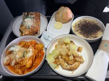 Sicilian square slice, bread & butter, tiramisu, pan roasted chicken, and orecchiette.  One of the better menus!