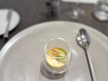 sweet corn amuse bouche: good as always.
