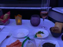 Caviar with balik salmon