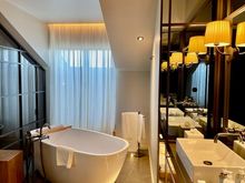 Open plan bathroom