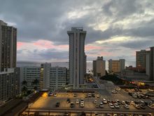 View from the walkway by the elevators, 20th floor.