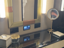 The vanity area
