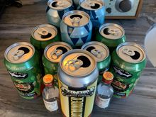 Oh beer can tree, oh beer can tree, canned beer is oh so lovely 