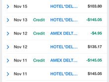 For me, refundable prepaid reservation posted and credit showed up the next day (but in the same name)

