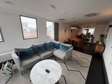 Looking back from seating to dining area 