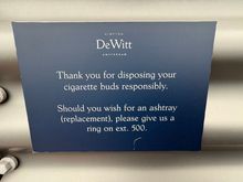 Just a reminder, any courtesy and decorum please, nobody wants to throw a cigarette over the railing and let someone's wig catch fire 