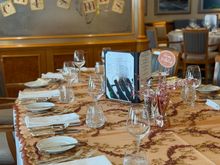 Christmas dinner setup