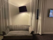 Sparsely decorated, room looked unfinished 