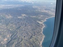 Flying into LAX
